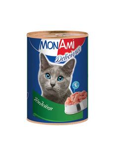 Влажный корм для кошек MonAmi Delicious, индейка, 20шт, 350г