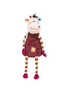 Мягкая игрушка, игрушка-пищалка для собак Trixie Корова, красный, 53 см