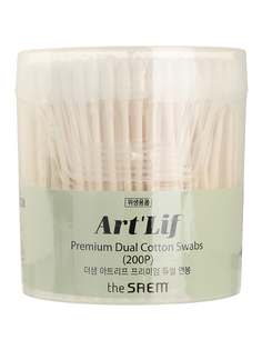 Палочки ватные The Saem artlif premium dual cotton swabs, 200 шт.