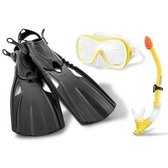 Набор для плаванья Intex 55658 Wave Rider Sports Set (Ласты (р. 38-40), маска и трубка) 8+