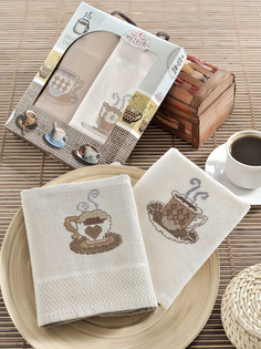 Салфетки METEOR вафель. в короб. 40x60 (2 шт.) KANAVICE COFEE