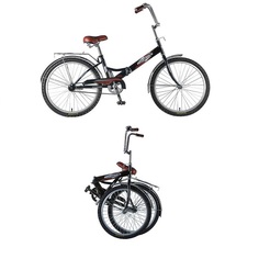 Велосипед NOVATRACK 24 TG-24 classic 1.1 складной, черный