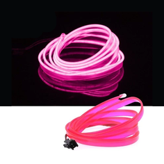 Светодиодная лента QVATRA Неоновая подсветка для автомобиля от прикуривателя Розовый No Brand