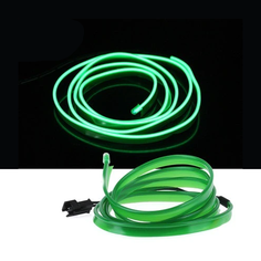Светодиодная лента QVATRA Неоновая подсветка для автомобиля от прикуривателя Зеленый No Brand