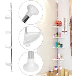 Полка для ванной комнаты угловая телескопическая 4-х ярусная Multi Corner Shelf GRV