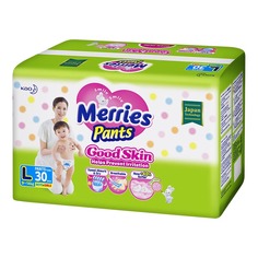 Подгузники-трусики Merries Good Skin L (9-14 кг) 30 шт