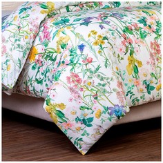 Santalino пододеяльник 1,5сп флёр 150х215 см хлопок 100%, белый, сатин