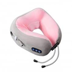 Массажная подушка для шеи U-shaped massage pillow розовая