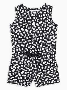 Полукомбинезон детский Веселый малыш Маргаритки цв. черный р. 122