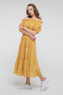 Платье женское Петербургский Швейный Дом 1397-1 желтое 48 RU