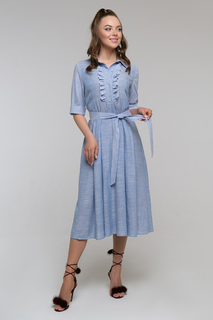 Платье женское Петербургский Швейный Дом 1409-1 голубое 46 RU