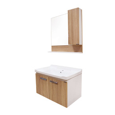 Зеркальный шкаф Comforty Рига 80 дуб сонома