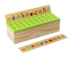 Деревянный сортер Лесная мастерская Развиваем внимание и память, 88 картонных карточек