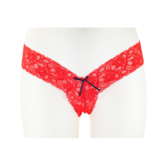 Красные кружевные трусики Baci Lingerie L