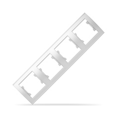 Рамка Universal Бриллиант 7947502 Горизонт. Су 4 Мест. Бел.