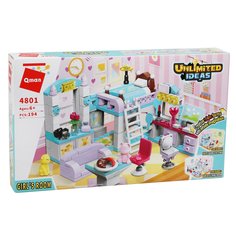 Конструктор Наша Игрушка Комната девочки, 3 в 1, 194 детали