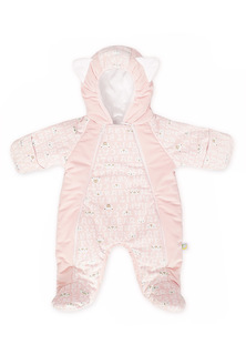 Комбинезон детский Сонный гномик с капюшоном Мармеладик розовый р.56