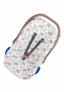 Пеленка для автокресла "Вечерочек", цвет: белый с рисунком Сонный гномик