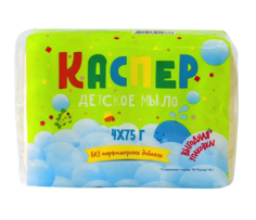 Детское мыло Каспер с глицерином гигиеническое 75 г х 4 шт Kacper
