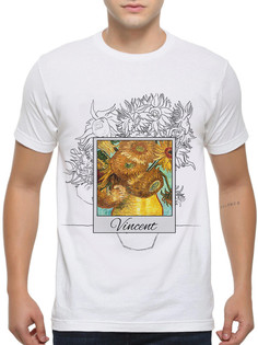 Футболка мужская Dream Shirts Ван Гог - Ваза с Подсолнухами белая M