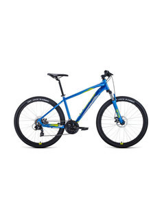 Велосипед 27,5" Forward Apache 27,5 2.0 disc AL Синий/Зеленый 20-21 г 15" RBKW1M37G013