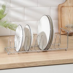 Сушилка для тарелок на 13 предметов, хром, 35 x 11 x 11 см Вселенная порядка