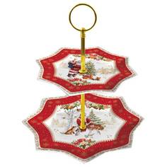 Ваза двухъярусная EASY LIFE Новогодние сувениры, 20см