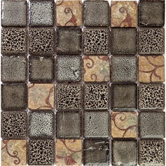 Мозаичная плитка Gaudi Vintage Vint-28-4 серый коричневый