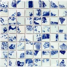 Мозаичная плитка Gaudi Holanda Hola-5-3 синий белый светлый