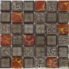 Мозаичная плитка Gaudi Vintage Vint-29-4 серый коричневый темный