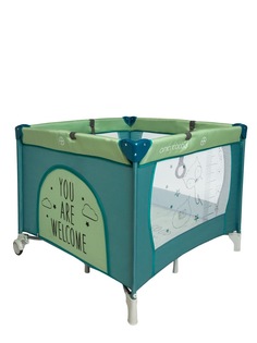 Манеж Amarobaby Walky Good Day Fox квадратный, оливковый