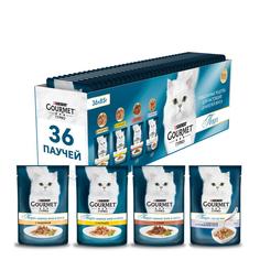 Мультипак Gourmet Перл Нежное филе для кошек, с курицей, телятиной в соусе, 85 г*36 шт.