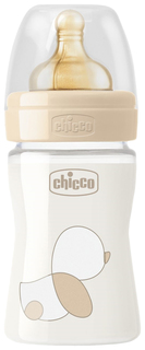 Бутылочка Chicco с широким горлом Original Touch, с рождения, 150 мл, цвет: бежевый