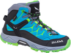 Ботинки Salewa Alp Trainer Mid Gtx Jr Blue Danube/Fluo Green р. 31