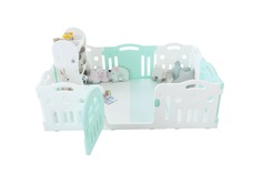 Большой детский манеж iFam Marshmallow Plus, мятный/белый, IF-025-MBRP-MW-1