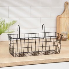 Корзина подвесная, чёрный, 37,5 х 19 х 20,5 см Вселенная порядка