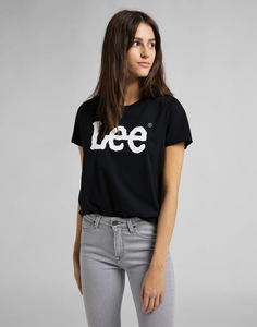 Футболка женская Lee LOGO TEE черная XS