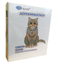 Деревянные фигурные пазлы Basir ЖИВОТНЫЕ M(A4)-22*30 см Кошка 3