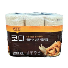 Кухонные салфетки Codi Absorbing-oil Kitchen Towel компактные, 140 листов 6 рулонов Ssangyong C&B