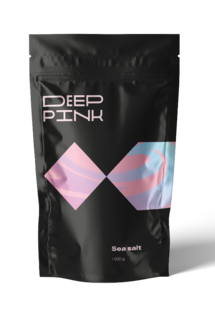Крымская морская розовая соль для ванны Deep Pink с эфирным маслом Лаванды 1000 г