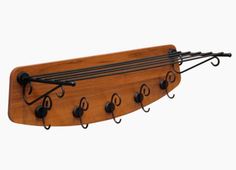 Настенная вешалка Грация 4/5 (В2-69) Орех/Черный Sheffilton