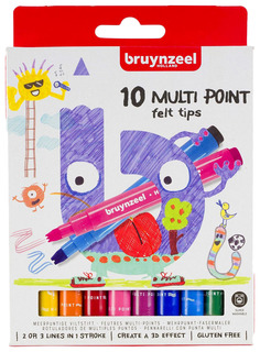 Набор фломастеров Bruynzeel Multipoint 10 шт