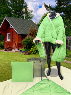 Плед-подушка-палантин трансформер Ol-tex салатовый 135x200 см