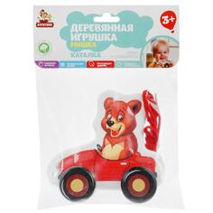 Игрушка деревянная каталка мишка 12 см, ТМ Буратино KT-M-01