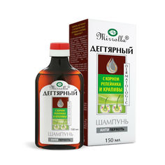 Mirrolla Шампунь дегтярный с экстрактом корня репейника и крапивы 150 мл