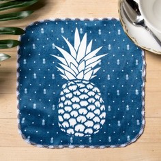 Полотенце «Pineapple», микрофибра, синий, 20 х 20 х 0,2 см Вселенная порядка