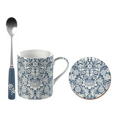 Набор чайный Kitchen Craft 3 предмета: кружка 0.35 л., ложка, сервировочная подставка