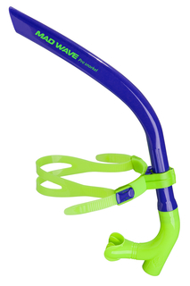 Трубка прямая для плавания Mad Wave Pro Snorkel, цвет Темно-синий (03W)