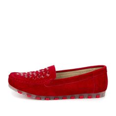 Мокасины женские quattrocomforto 40-12WA-031FT красные 39 RU