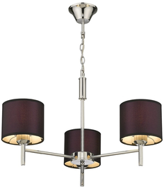 Подвесная люстра 3 абажура коричневая Velante 291-123-03